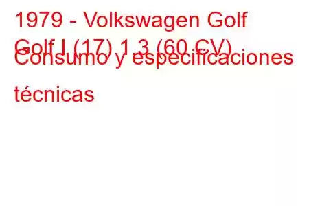 1979 - Volkswagen Golf
Golf I (17) 1.3 (60 CV) Consumo y especificaciones técnicas