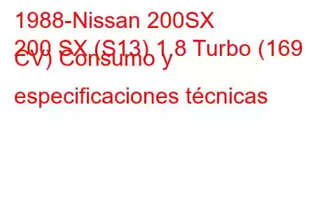 1988-Nissan 200SX
200 SX (S13) 1.8 Turbo (169 CV) Consumo y especificaciones técnicas