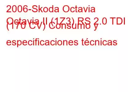 2006-Skoda Octavia
Octavia II (1Z3) RS 2.0 TDI (170 CV) Consumo y especificaciones técnicas