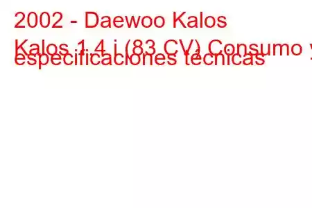 2002 - Daewoo Kalos
Kalos 1.4 i (83 CV) Consumo y especificaciones técnicas