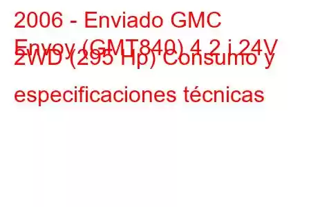 2006 - Enviado GMC
Envoy (GMT840) 4.2 i 24V 2WD (295 Hp) Consumo y especificaciones técnicas