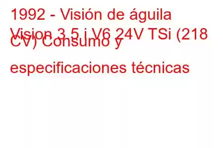 1992 - Visión de águila
Vision 3.5 i V6 24V TSi (218 CV) Consumo y especificaciones técnicas