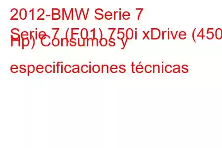 2012-BMW Serie 7
Serie 7 (F01) 750i xDrive (450 Hp) Consumos y especificaciones técnicas