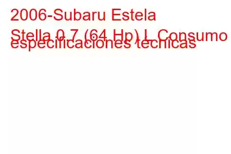 2006-Subaru Estela
Stella 0.7 (64 Hp) L Consumo y especificaciones técnicas