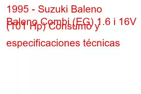 1995 - Suzuki Baleno
Baleno Combi (EG) 1.6 i 16V (101 Hp) Consumo y especificaciones técnicas