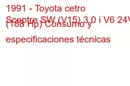 1991 - Toyota cetro
Sceptre SW (V15) 3.0 i V6 24V (188 Hp) Consumo y especificaciones técnicas