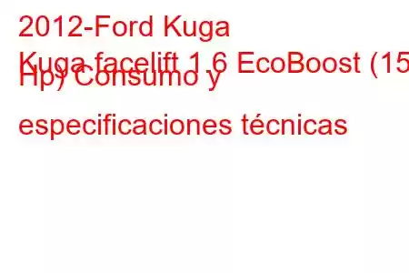 2012-Ford Kuga
Kuga facelift 1.6 EcoBoost (150 Hp) Consumo y especificaciones técnicas