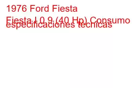 1976 Ford Fiesta
Fiesta I 0.9 (40 Hp) Consumo y especificaciones técnicas