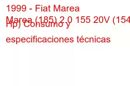 1999 - Fiat Marea
Marea (185) 2.0 155 20V (154 Hp) Consumo y especificaciones técnicas