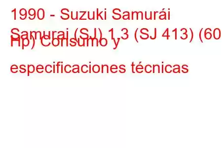 1990 - Suzuki Samurái
Samurai (SJ) 1.3 (SJ 413) (60 Hp) Consumo y especificaciones técnicas