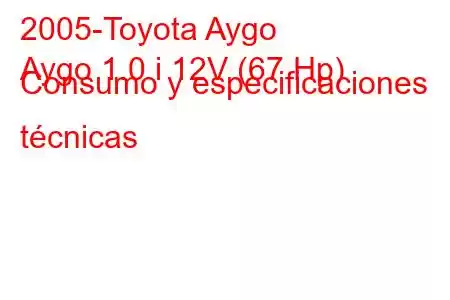 2005-Toyota Aygo
Aygo 1.0 i 12V (67 Hp) Consumo y especificaciones técnicas