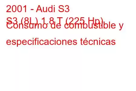 2001 - Audi S3
S3 (8L) 1.8 T (225 Hp) Consumo de combustible y especificaciones técnicas