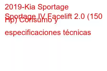 2019-Kia Sportage
Sportage IV Facelift 2.0 (150 Hp) Consumo y especificaciones técnicas