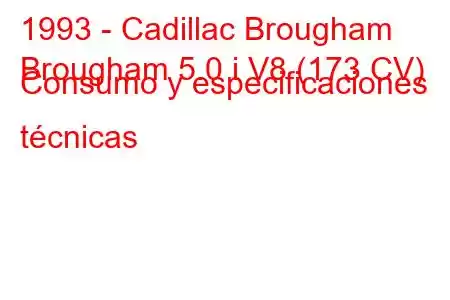 1993 - Cadillac Brougham
Brougham 5.0 i V8 (173 CV) Consumo y especificaciones técnicas