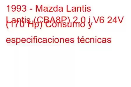 1993 - Mazda Lantis
Lantis (CBA8P) 2.0 i V6 24V (170 Hp) Consumo y especificaciones técnicas