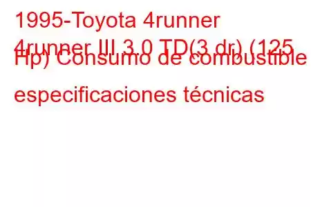 1995-Toyota 4runner
4runner III 3.0 TD(3 dr) (125 Hp) Consumo de combustible y especificaciones técnicas