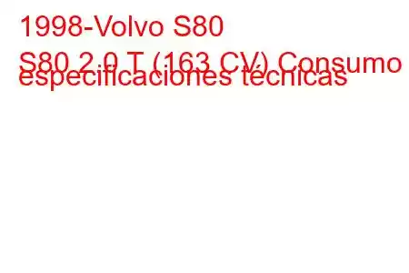 1998-Volvo S80
S80 2.0 T (163 CV) Consumo y especificaciones técnicas