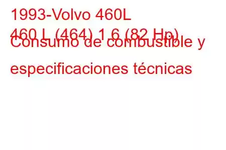 1993-Volvo 460L
460 L (464) 1.6 (82 Hp) Consumo de combustible y especificaciones técnicas