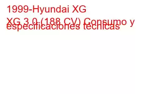 1999-Hyundai XG
XG 3.0 (188 CV) Consumo y especificaciones técnicas