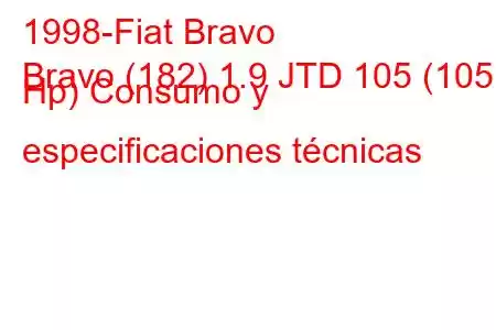 1998-Fiat Bravo
Bravo (182) 1.9 JTD 105 (105 Hp) Consumo y especificaciones técnicas