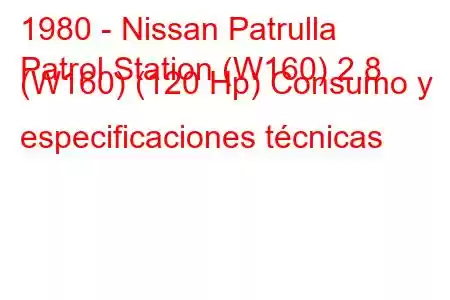 1980 - Nissan Patrulla
Patrol Station (W160) 2.8 (W160) (120 Hp) Consumo y especificaciones técnicas