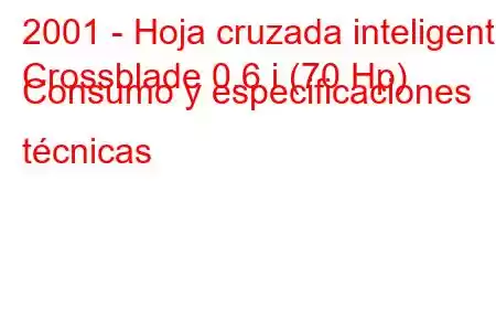 2001 - Hoja cruzada inteligente
Crossblade 0.6 i (70 Hp) Consumo y especificaciones técnicas