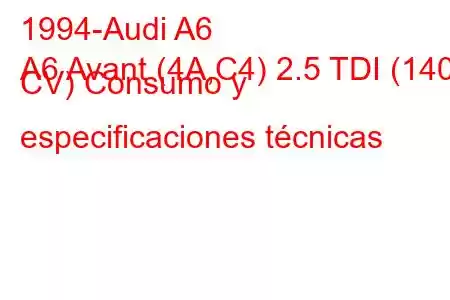 1994-Audi A6
A6 Avant (4A,C4) 2.5 TDI (140 CV) Consumo y especificaciones técnicas