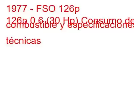 1977 - FSO 126p
126p 0.6 (30 Hp) Consumo de combustible y especificaciones técnicas