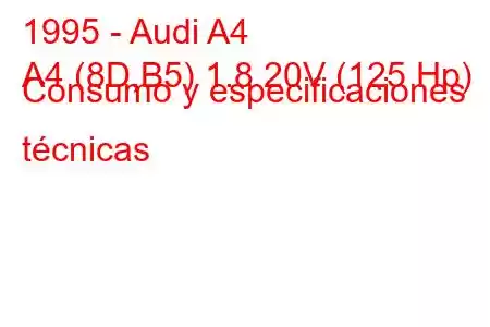 1995 - Audi A4
A4 (8D,B5) 1.8 20V (125 Hp) Consumo y especificaciones técnicas