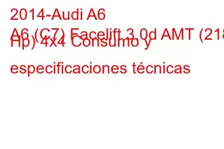 2014-Audi A6
A6 (C7) Facelift 3.0d AMT (218 Hp) 4x4 Consumo y especificaciones técnicas