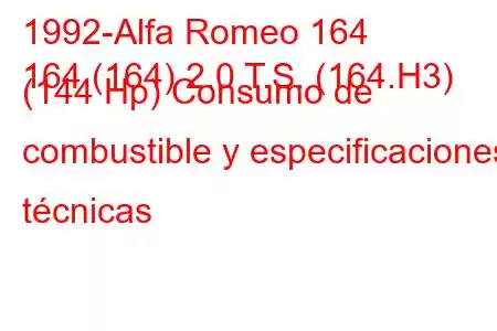 1992-Alfa Romeo 164
164 (164) 2.0 T.S. (164.H3) (144 Hp) Consumo de combustible y especificaciones técnicas