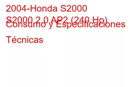 2004-Honda S2000
S2000 2.0 AP2 (240 Hp) Consumo y Especificaciones Técnicas