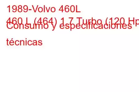 1989-Volvo 460L
460 L (464) 1.7 Turbo (120 Hp) Consumo y especificaciones técnicas