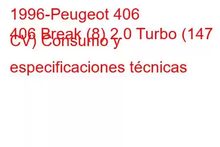 1996-Peugeot 406
406 Break (8) 2.0 Turbo (147 CV) Consumo y especificaciones técnicas