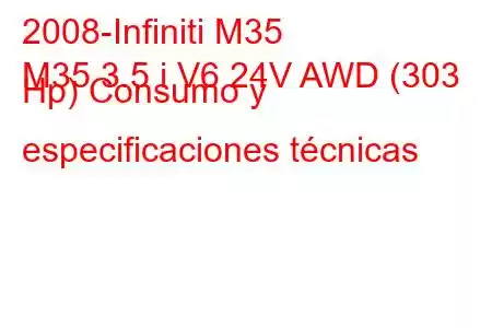 2008-Infiniti M35
M35 3.5 i V6 24V AWD (303 Hp) Consumo y especificaciones técnicas