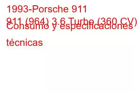 1993-Porsche 911
911 (964) 3.6 Turbo (360 CV) Consumo y especificaciones técnicas