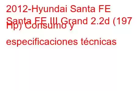 2012-Hyundai Santa FE
Santa FE III Grand 2.2d (197 Hp) Consumo y especificaciones técnicas