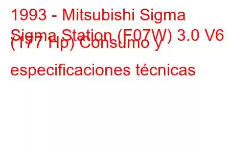 1993 - Mitsubishi Sigma
Sigma Station (F07W) 3.0 V6 (177 Hp) Consumo y especificaciones técnicas