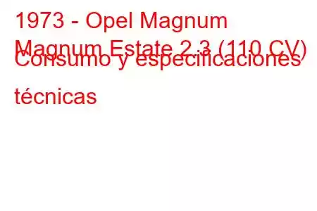 1973 - Opel Magnum
Magnum Estate 2.3 (110 CV) Consumo y especificaciones técnicas