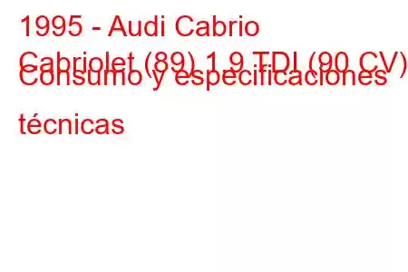 1995 - Audi Cabrio
Cabriolet (89) 1.9 TDI (90 CV) Consumo y especificaciones técnicas