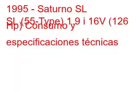 1995 - Saturno SL
SL (55-Type) 1.9 i 16V (126 Hp) Consumo y especificaciones técnicas