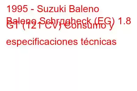 1995 - Suzuki Baleno
Baleno Schrдgheck (EG) 1.8 GT (121 CV) Consumo y especificaciones técnicas