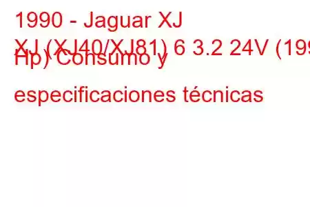 1990 - Jaguar XJ
XJ (XJ40/XJ81) 6 3.2 24V (199 Hp) Consumo y especificaciones técnicas