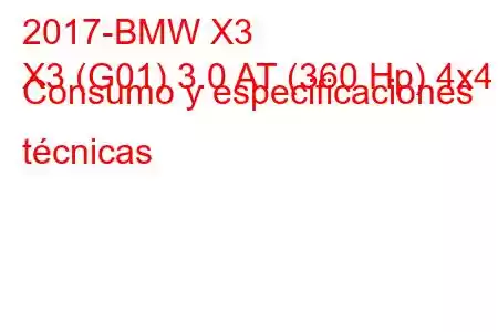 2017-BMW X3
X3 (G01) 3.0 AT (360 Hp) 4x4 Consumo y especificaciones técnicas