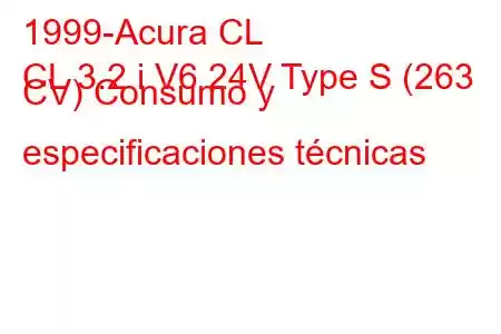 1999-Acura CL
CL 3.2 i V6 24V Type S (263 CV) Consumo y especificaciones técnicas