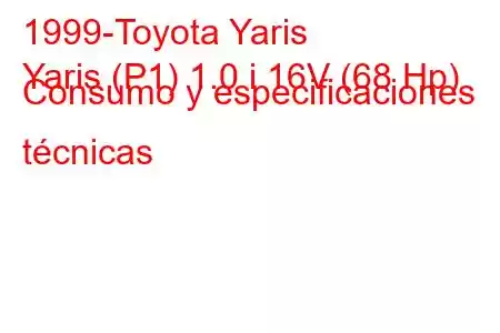 1999-Toyota Yaris
Yaris (P1) 1.0 i 16V (68 Hp) Consumo y especificaciones técnicas