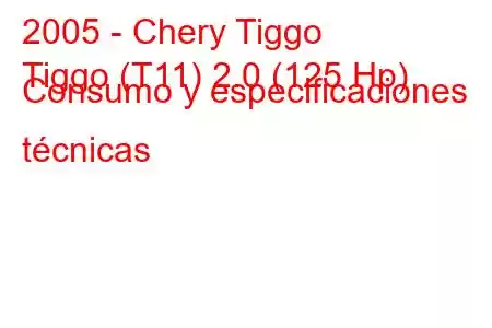 2005 - Chery Tiggo
Tiggo (T11) 2.0 (125 Hp) Consumo y especificaciones técnicas