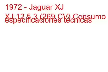 1972 - Jaguar XJ
XJ 12 5.3 (269 CV) Consumo y especificaciones técnicas