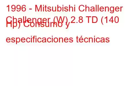 1996 - Mitsubishi Challenger
Challenger (W) 2.8 TD (140 Hp) Consumo y especificaciones técnicas