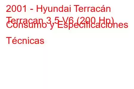 2001 - Hyundai Terracán
Terracan 3.5 V6 (200 Hp) Consumo y Especificaciones Técnicas